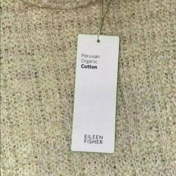 NWT MSRP 268 Eileen Fisher Organic Cotton Funnel-Neck Sweater - Picture 8 of 9
